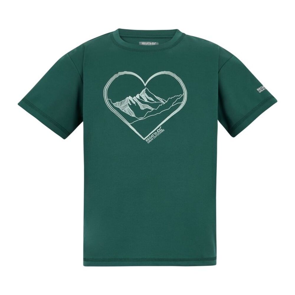 Regatta Childrens/Kids Aria Heart T-Shirt / Mediterranean Green